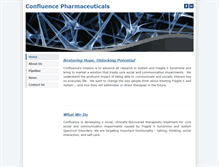 Tablet Screenshot of confluencepharma.com